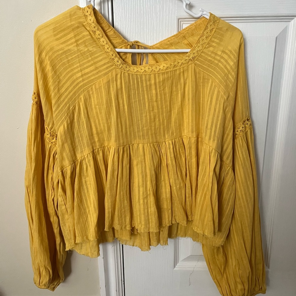 Yellow Bohme blouse with open back